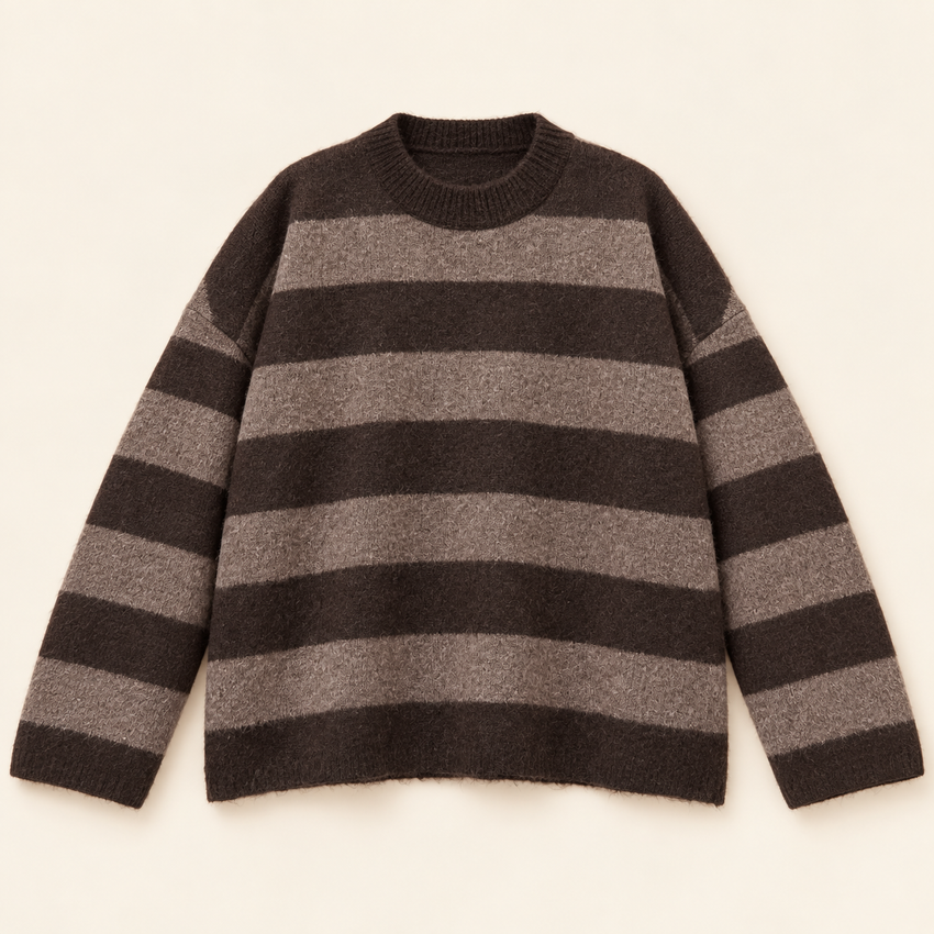 Striped Alpaca-Blend Sweater