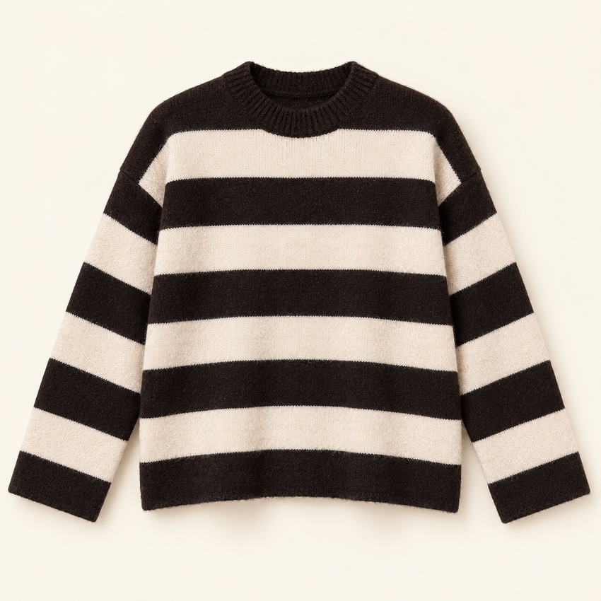 Striped Alpaca-Blend Sweater